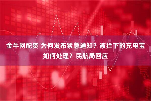 金牛网配资 为何发布紧急通知？被拦下的充电宝如何处理？民航局回应